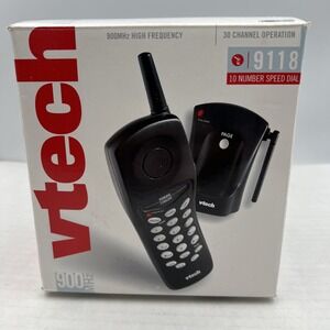 Black‎ VTech 9118 Single Line Cordless Phone Open Box